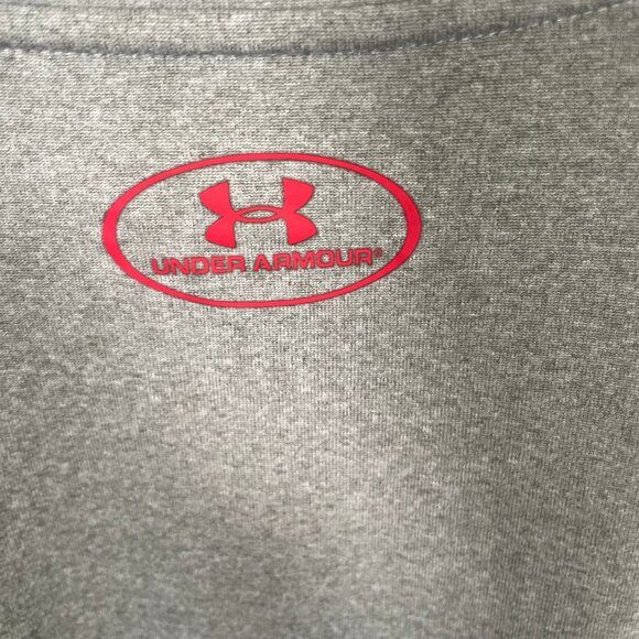 Under Armour 1/2 Zip Tech Pullover Mens Size 2XL Gray Athletic Active L/S - Picture 4 of 6